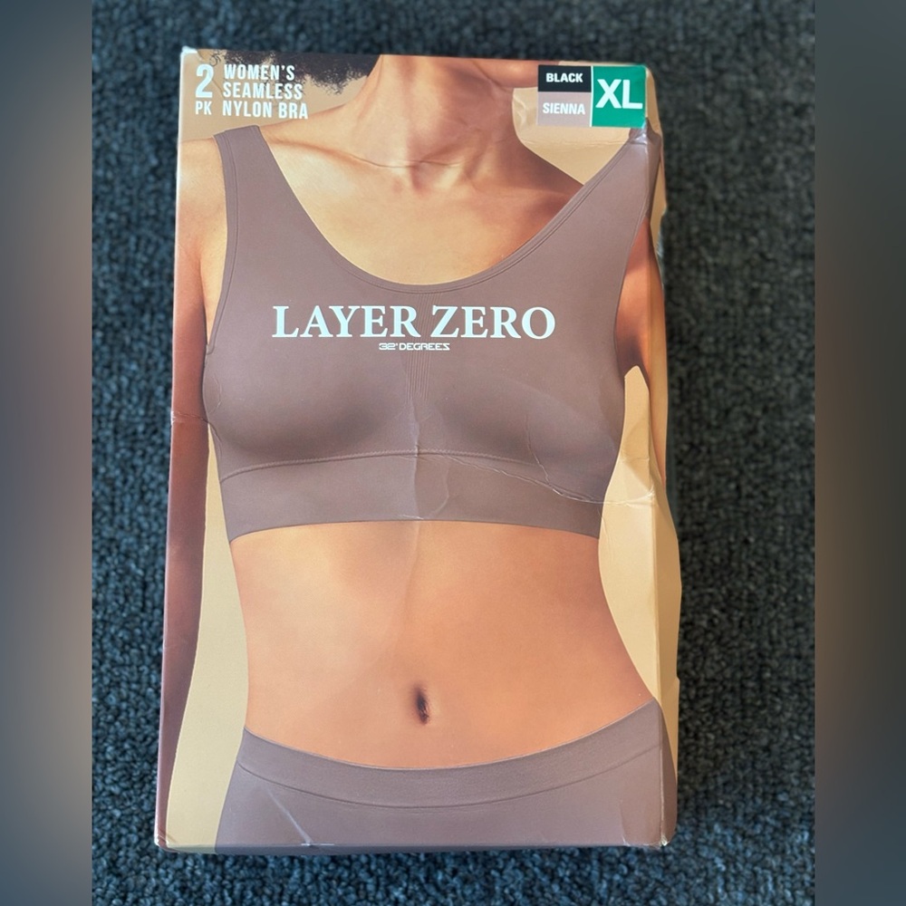 Women’s seamless nylon 32 degrees bra. 2-pack
